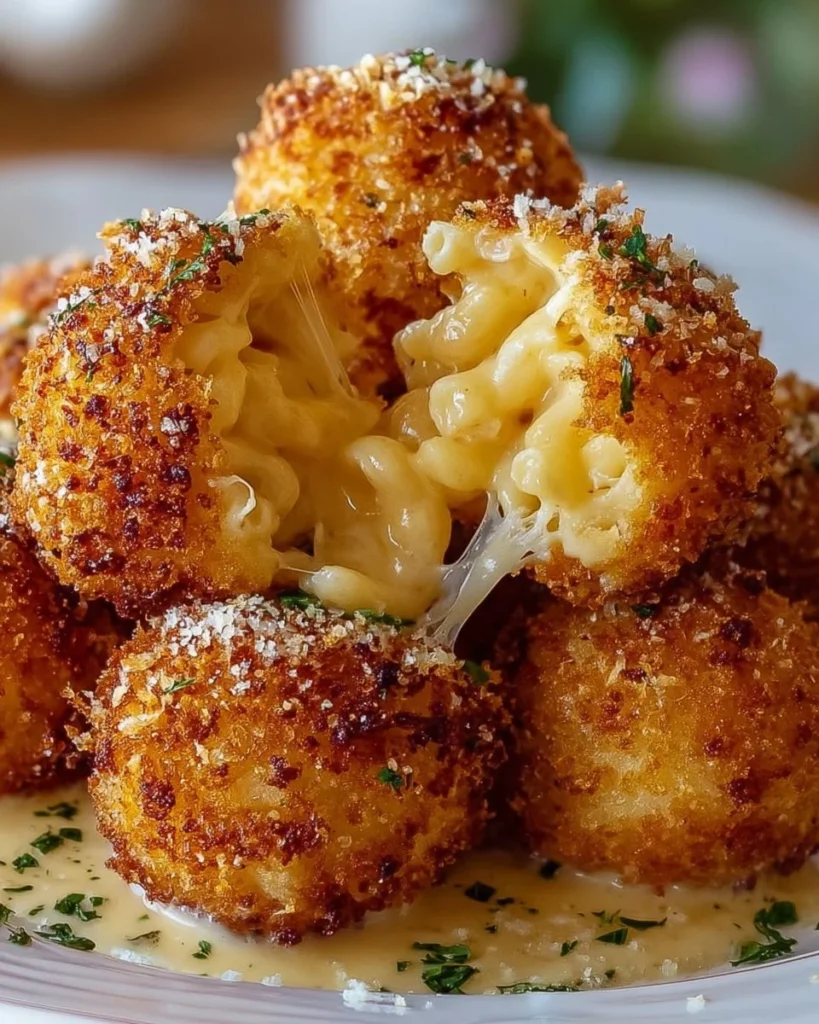 Delicious air-fried macaroni and cheese balls from Cheesecake Factory recipe