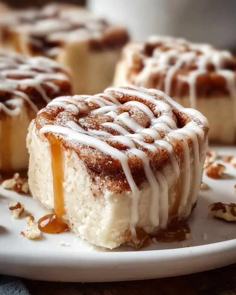 Delicious cinnamon roll fudge topped with cream and cinnamon swirls.