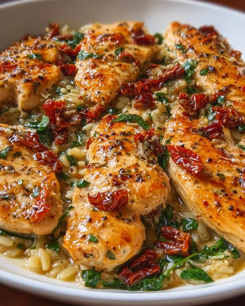 One Pan Marry Me Chicken recipe with creamy sauce and herbs