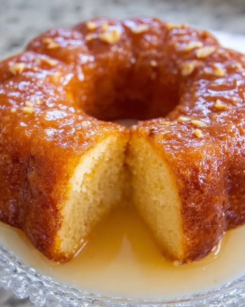 Delicious Butter Rum Cake with a rich buttery flavor and a hint of rum.
