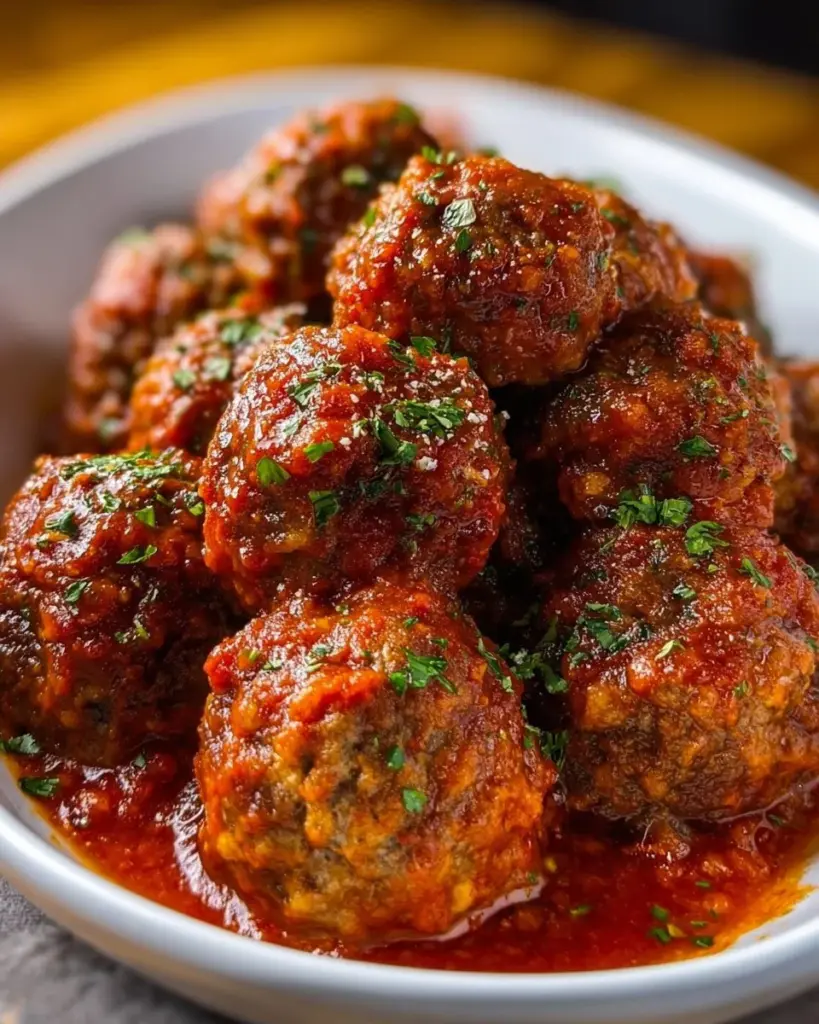 Delicious easy porcupine meatballs served with rice and tomato sauce