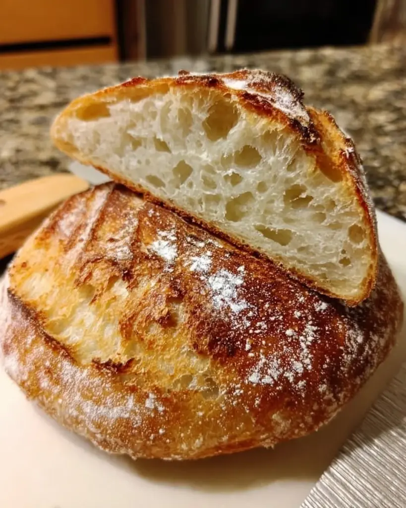 Lazy Baker's No-Bulk-Fermentation Sourdough Bread crust and texture