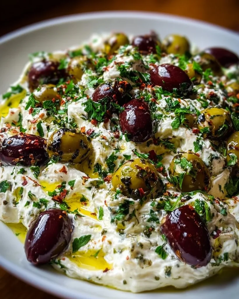 Delicious Olive Dip served in a bowl, perfect for snacking