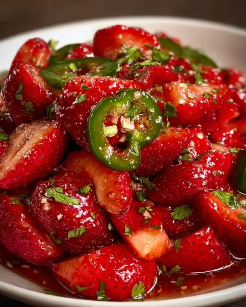 Strawberry Jalapeño Cowboy recipe featuring sweet strawberries and spicy jalapeños