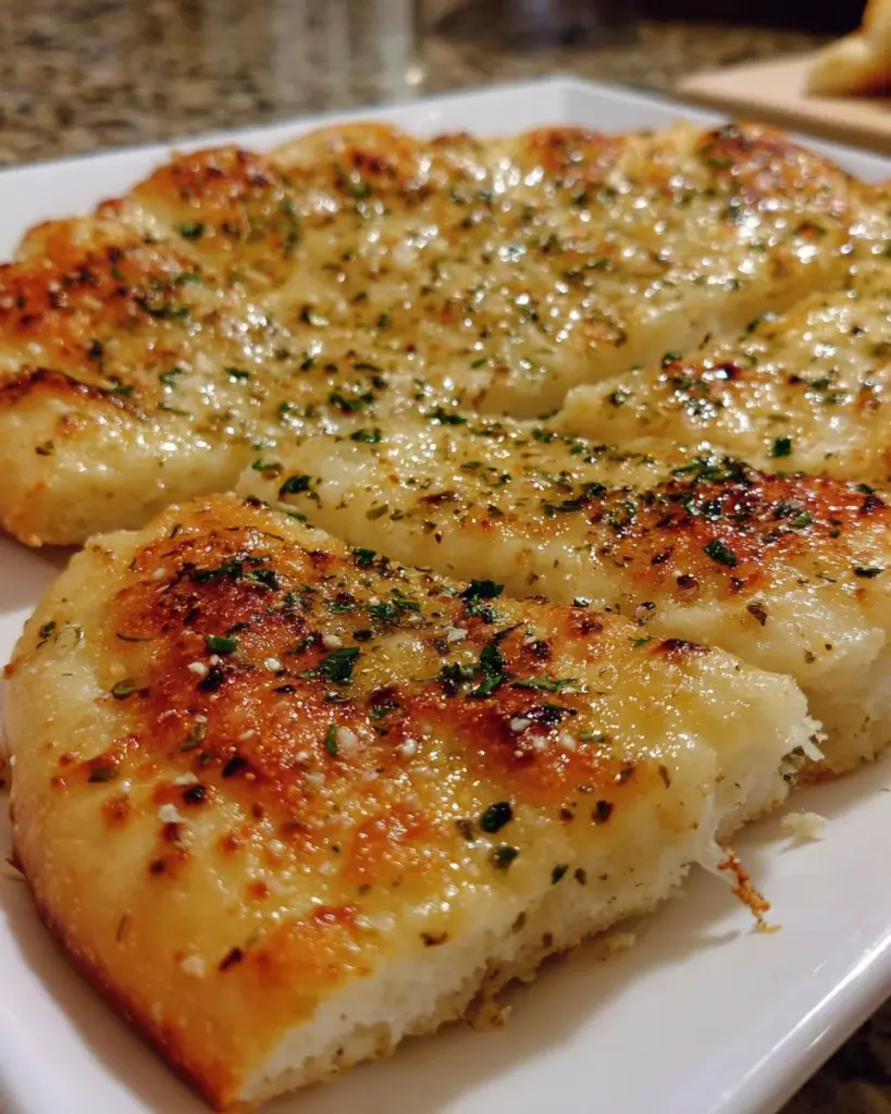 Delicious white garlic pizza sauce in a bowl with fresh herbs