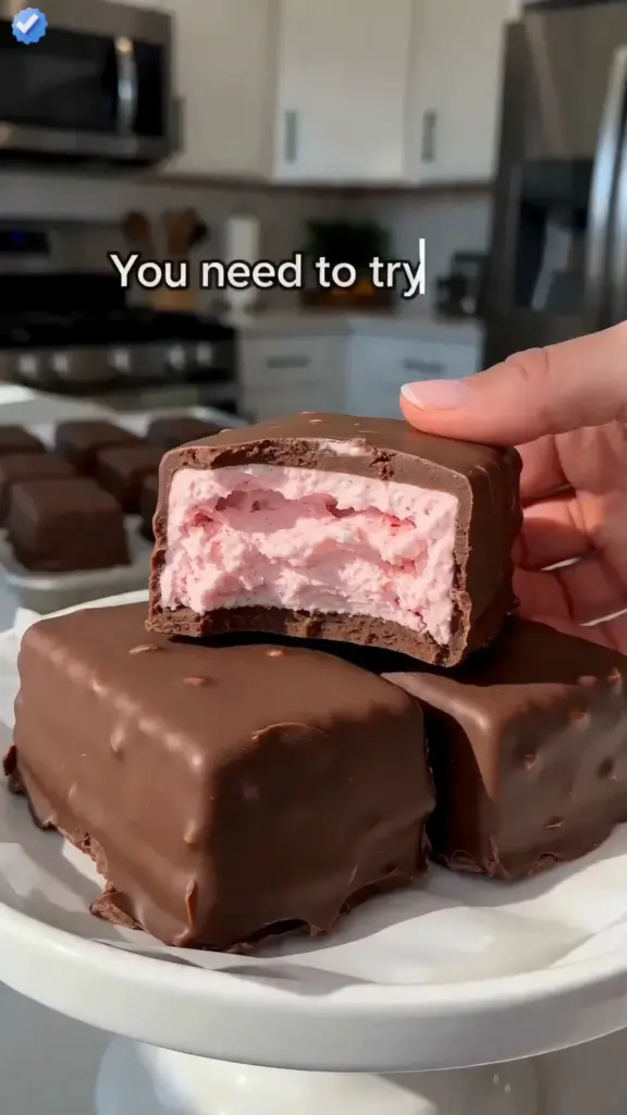 Delicious homemade 3-Ingredient Strawberry Musketeers bar recipe