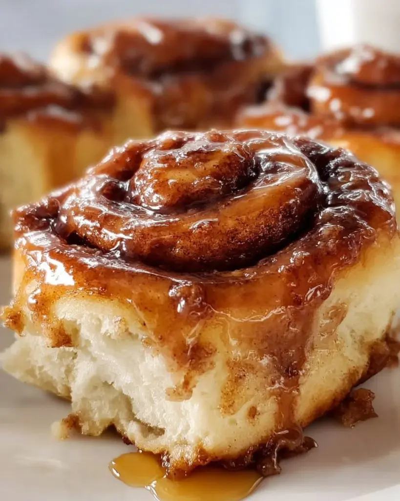 Delicious homemade apple butter cinnamon rolls fresh out of the oven
