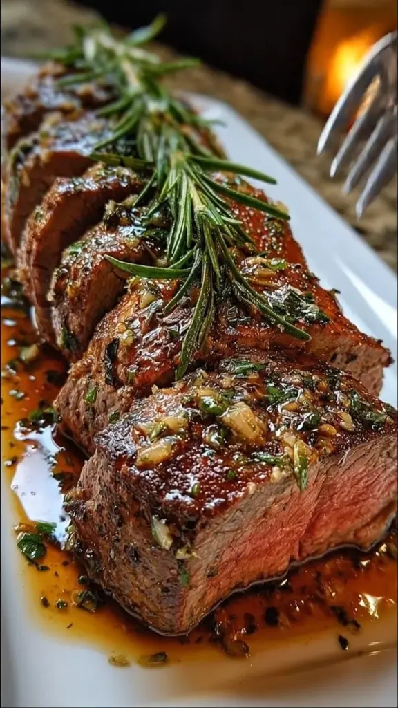 Gourmet Million Dollar Beef Tenderloin served with sides