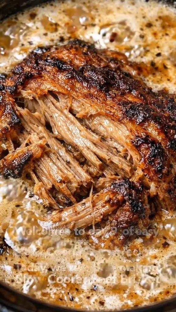 Delicious slow-cooked beef brisket served with sides