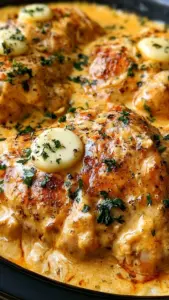 Delicious Slow Cooker Amish Butter Chicken served with rice and herbs