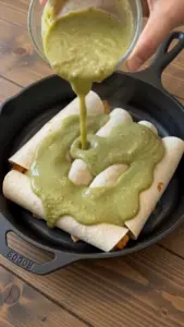 Delicious plate of Authentic Swiss Enchiladas garnished with fresh ingredients